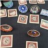 Image 4 : Porcelain "The Treasures of The Imperial Courts" Miniature Plate Collection with Display Shelf