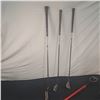 Image 1 : 3 Right Handed Gold Clubs & Ball Retriever