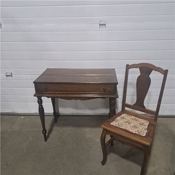 Vintage Beaucraft Wooden Desk & Chair