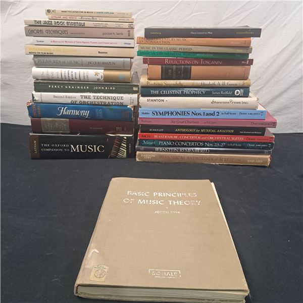 Assorted Books Referring to Music