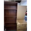 Image 3 : Office Bookshelf & 2 Drawer Filing Cabinet With Lock & Key