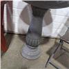 Image 4 : Adirondack Like Chair, Bird Bath & Plastic Wicker Like Folding Chair