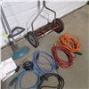 Image 4 : Yardworks Grass Trimmer with Charger, Extension Cords & American Manual Lawnmower