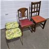 Image 1 : 2 Vintage Chairs & 2 Vintage Stools