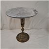 Image 1 : Marble Top Table With Brass Like Base