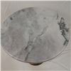 Image 2 : Marble Top Table With Brass Like Base