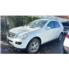 Image 1 : 2008 MERCEDES ML350, 4DR SUV,  WHITE VIN 4JGBB86E68A399499, 122,262KMS