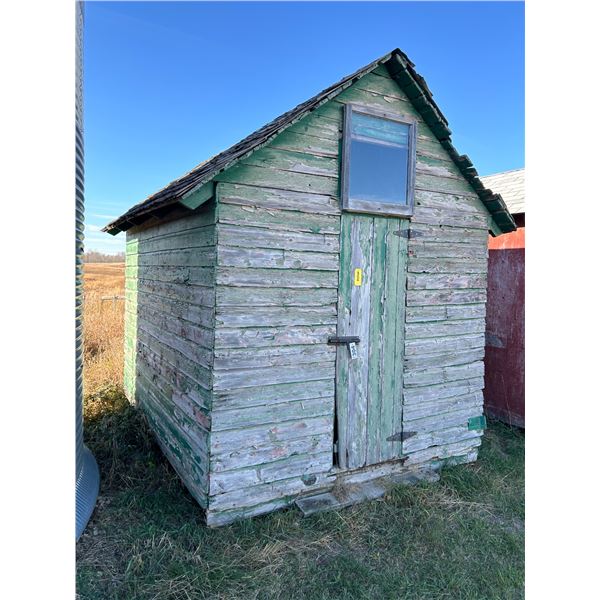 Wooden Bin  8x10 w/ Wood Shingles, Buyer is Responsible to Load