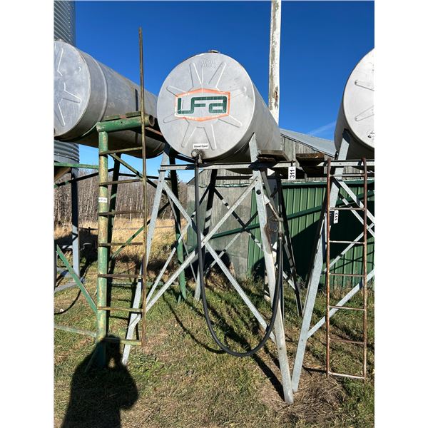 500 Gal Diesel Tank on Galv Angle Stand