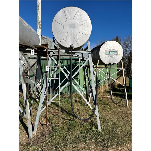 500 Gal Diesel Tank on Galv Angle Stand