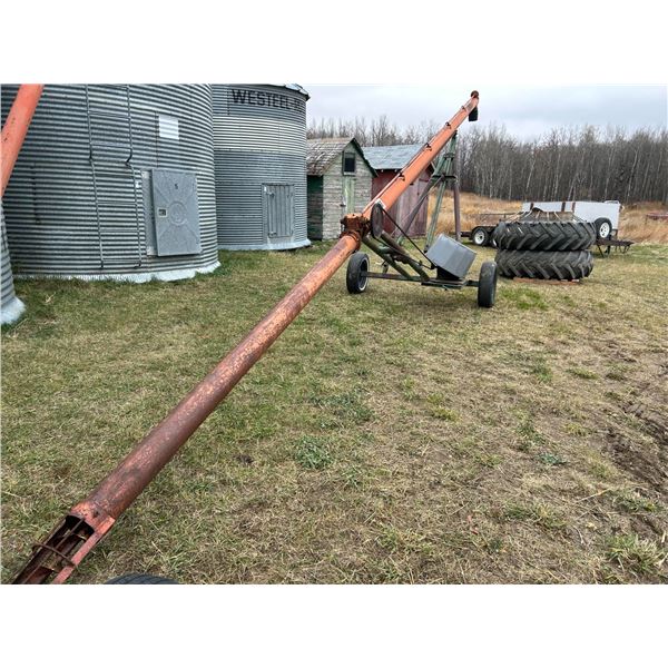 Scoop-A-Second Auger approx 6”x35’ w/ 10hp Kohler Engine, working order