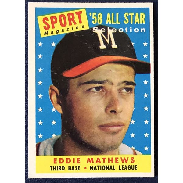 1958 TOPPS EDDIE MATTHEWS (HOF) AS