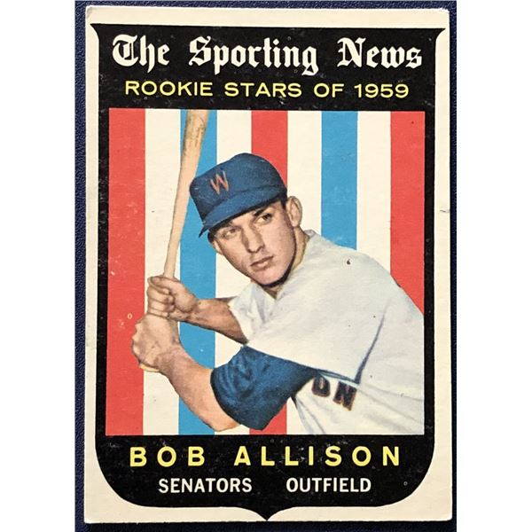 1959 TOPPS BOB ALLISON ROOKIE CARD