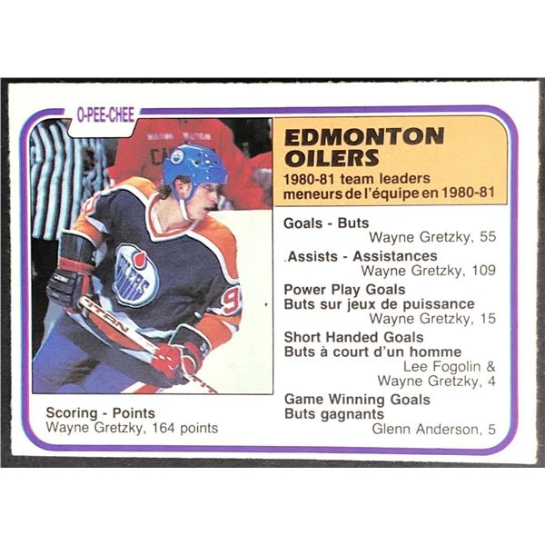 1981-82 O-PEE-CHEE WAYNE GRETZKY TL (HOF)