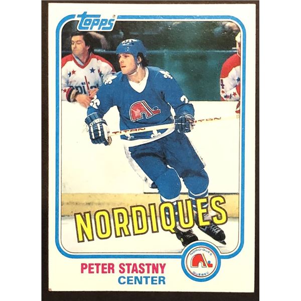 1981-82 TOPPS PETER STASTNY (HOF) ROOKIE CARD