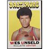 Image 1 : 1971-72 TOPPS WES UNSELD (HOF)