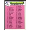 Image 1 : 1979 TOPPS CHECKLIST