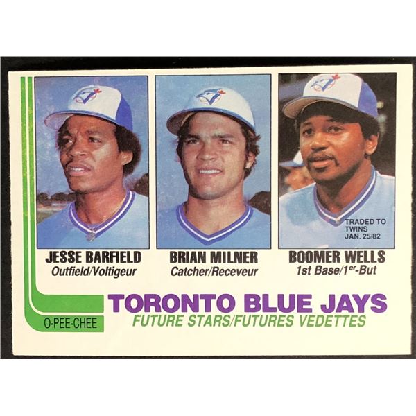 1982 O-PEE-CHEE JESSE BARFIELD ROOKIE CARD