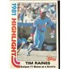 Image 1 : 1982 TOPPS TIM RAINES (HOF) HL