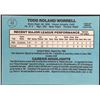 Image 2 : 1985 DONRUSS TODD WORRELL ROOKIE CARD