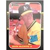 Image 1 : 1987 DONRUSS MARK McGWIRE ROOKIE CARD
