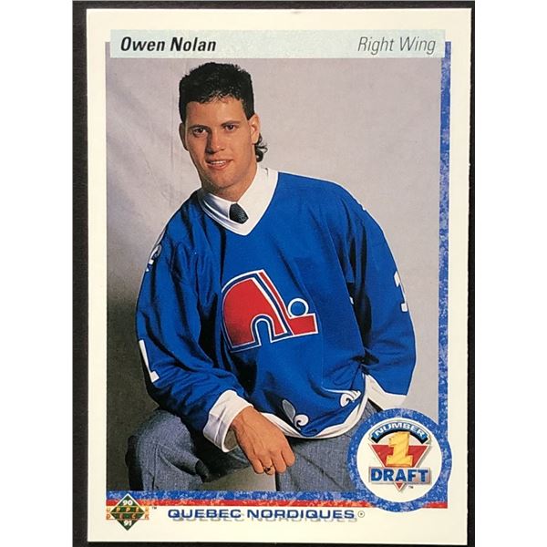 1990-91 UPPER DECK OWEN NOLAN ROOKIE CARD