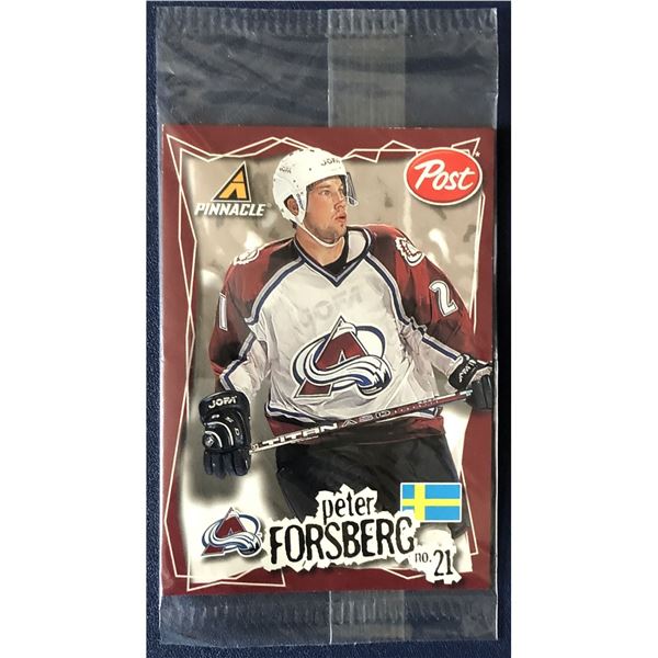 1997-98 PINNACLE POST CEREAL PETER FORSBERG (HOF) SEALED PACK