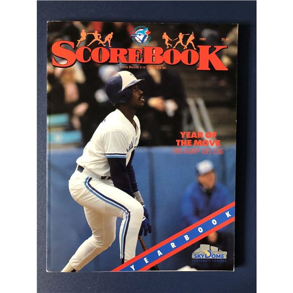1989 TORONTO BLUE JAYS SCOREBOOK - FRED McGRIFF (HOF) cover