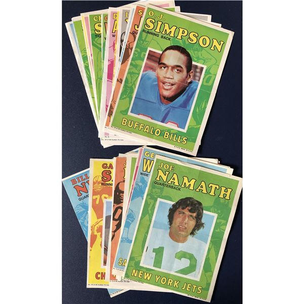 1971 TOPPS FOOTBALL INSERT POSTERS COMPLETE SET