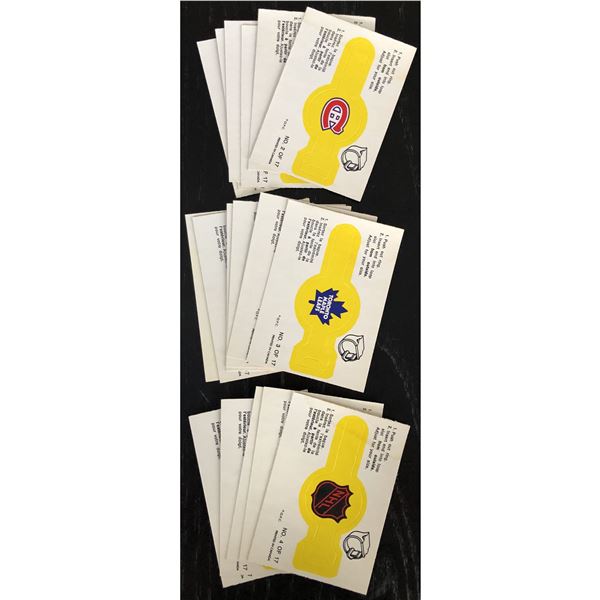 1973-74 O-PEE-CHEE INSERT RINGS - FULL SET OF 17