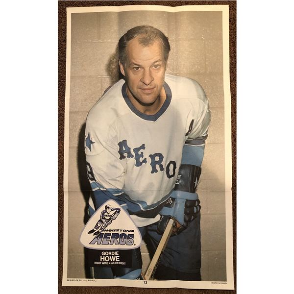 1973-74 O-PEE-CHEE WHA POSTERS - GORDIE HOWE (HOF)
