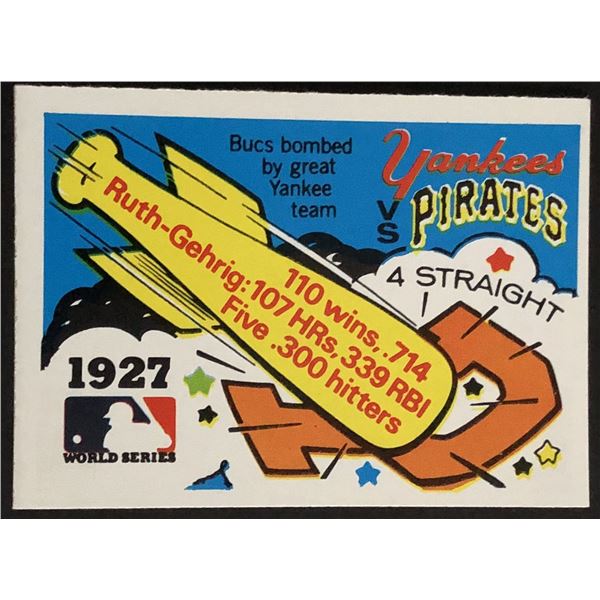 1971 FLEER WORLD SERIES BLACK BACK BABE RUTH/LOU GEHRIG (HOF)