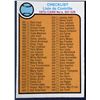 Image 1 : 1973 O-PEE-CHEE CHECKLIST