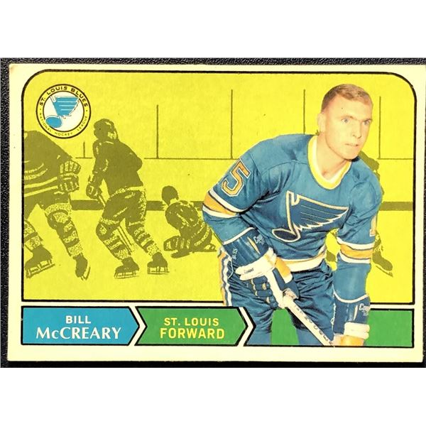 1968-69 O-PEE-CHEE BILL McCREARY ROOKIE CARD
