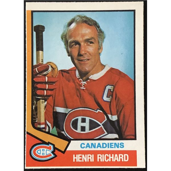 1974-75 O-PEE-CHEE HENRI RICHARD (HOF)