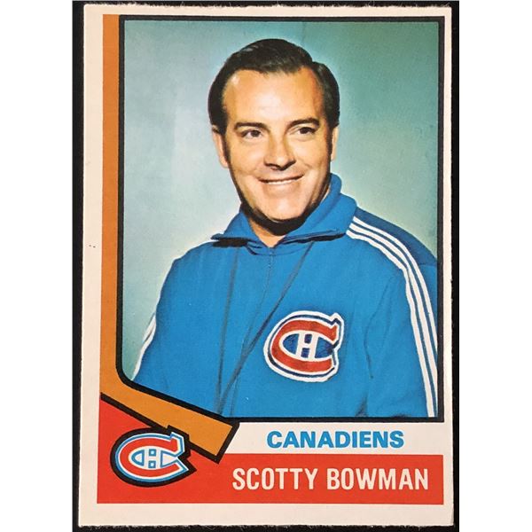 1974-75 O-PEE-CHEE SCOTTY BOWMAN (HOF)