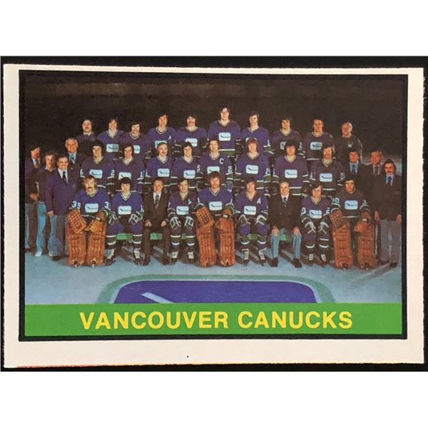 1974-75 O-PEE-CHEE VANCOUVER CANUCKS