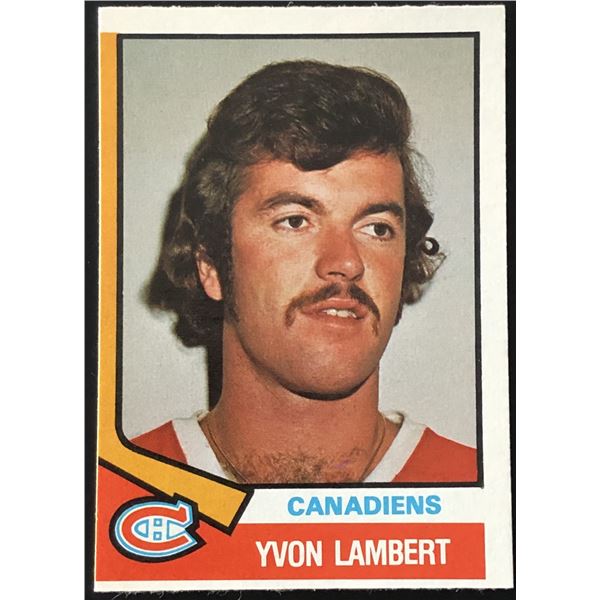 1974-75 O-PEE-CHEE YVON LAMBERT ROOKIE CARD