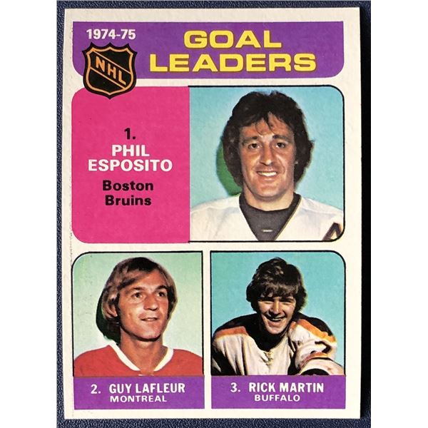 1975-76 TOPPS PHIL ESPOSITO & GUY LAFLEUR (HOF) LL