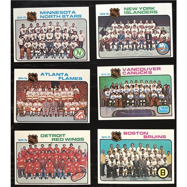 1975-76 TOPPS TEAM CHECKLISTS (6)