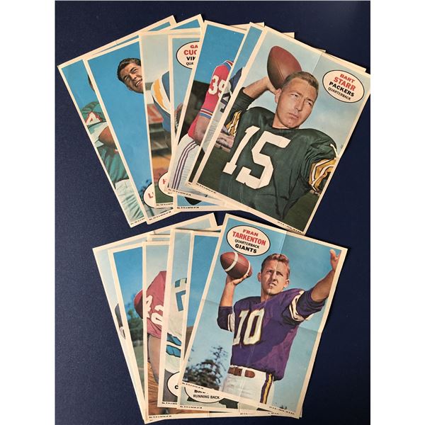 1968 TOPPS FOOTBALL INSERT POSTERS COMPLETE  SET