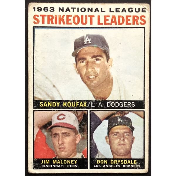 1964 TOPPS SANDY KOUFAX / DON DRYSDALE (HOF)