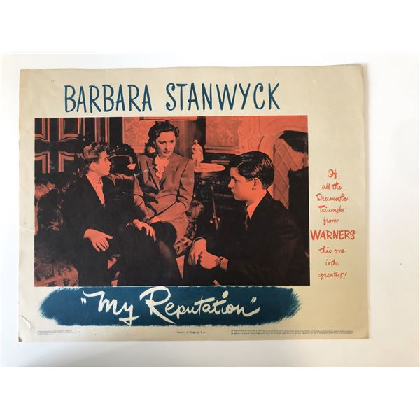 My Reputation original 1946 vintage lobby card