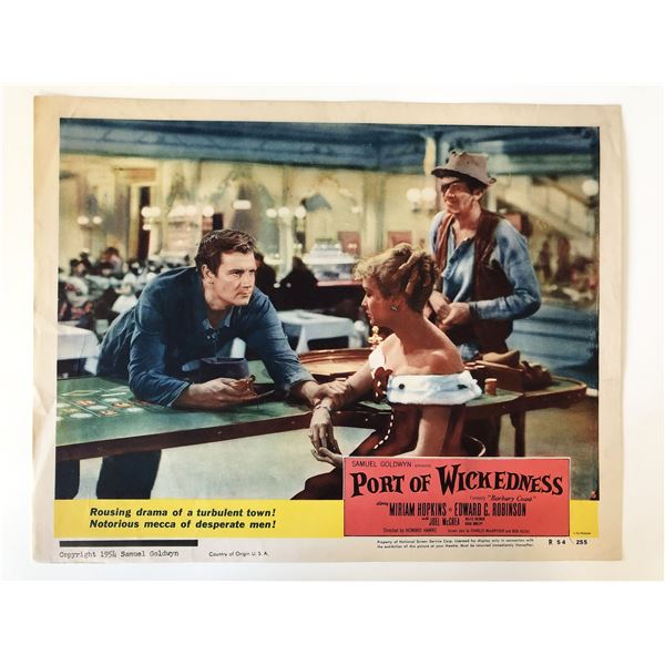 Port of Wickedness original 1954R  vintage lobby card