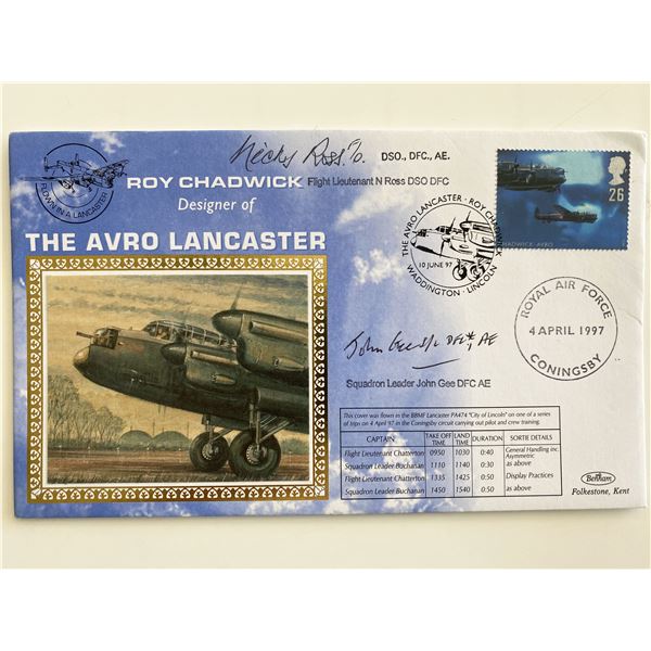 WWII The Avro Lancaster R.A.F. Signed Commemorative Cover