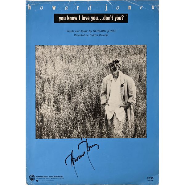 Howard Jones Signed Sheet Music