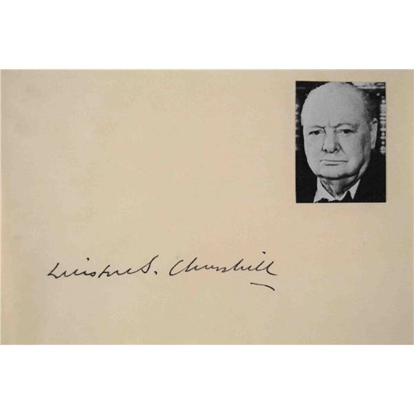 Winston S. Churchill signature slip