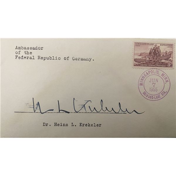 Dr. Heinz L Krekeler Signed Envelope