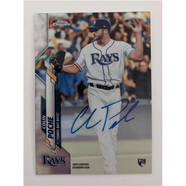 Colin Poche Signed Baseball Trading Card - Topps Chrome No. 19 of 499 2020