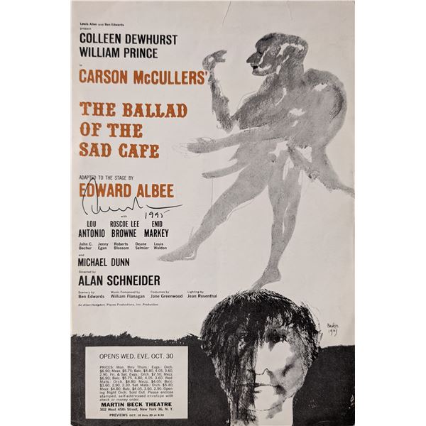 Edward Albee Signed Play Promo